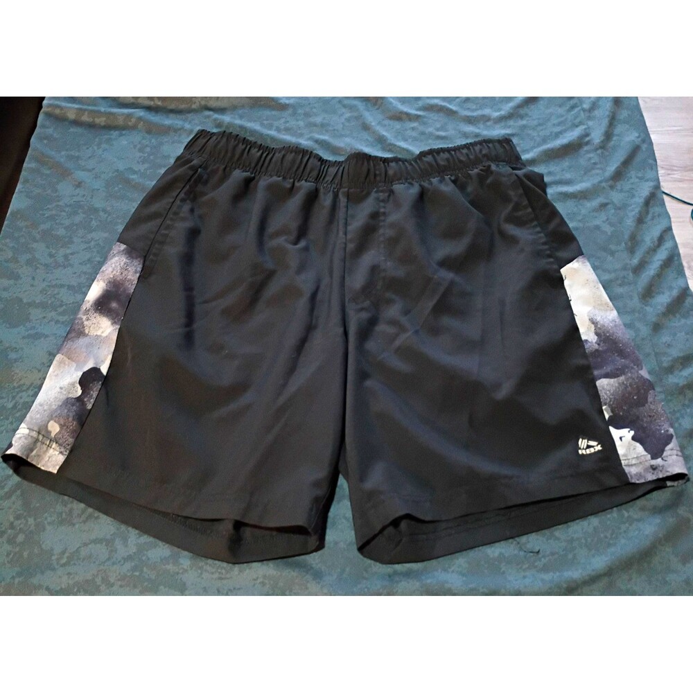 RBX Dri-FIT Men's Gym & Training Athletic Shorts Drawstring Black/Gray M